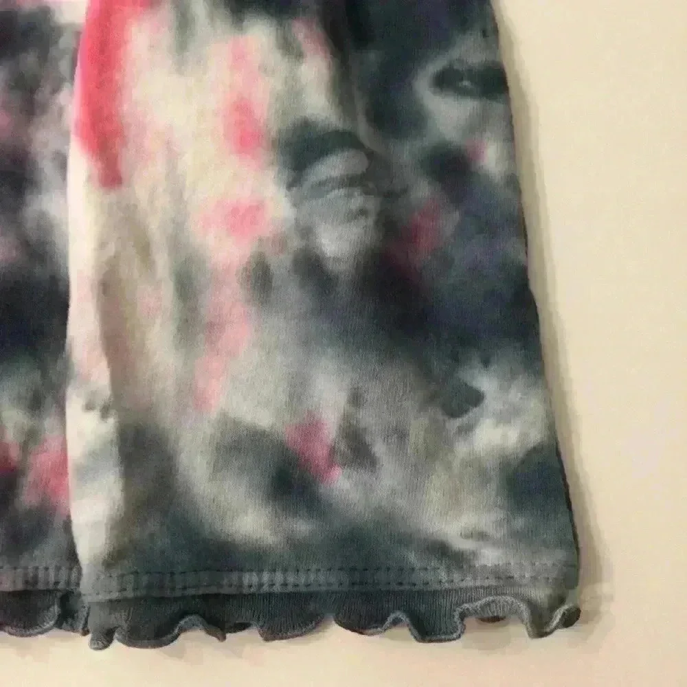 New! Long sleeve Tie dye ruffle Dress girls